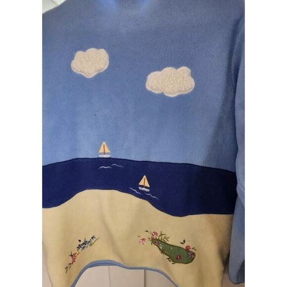Vintage Northern Reflections Beach/Lighthouse Button Fleece Shirt Jacket S - Picture 9 of 13